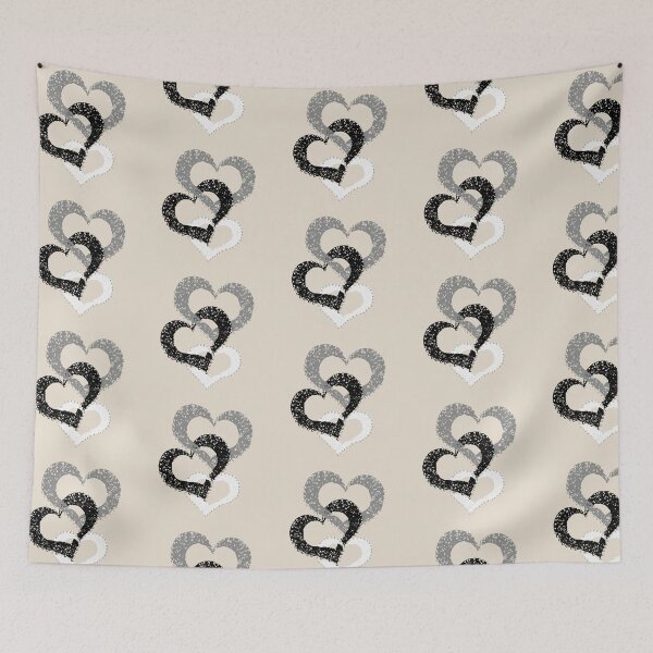 Item preview, Braided Cord Art Hearts - Modern Love and Romance Design Cream Color designed and sold by tarzbol.