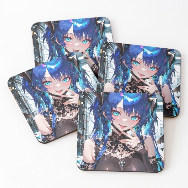 Item preview, Prelude Mostima Arknights Black Lace Dress Blue Hair Angelic Girl designed and sold by thedarvills.