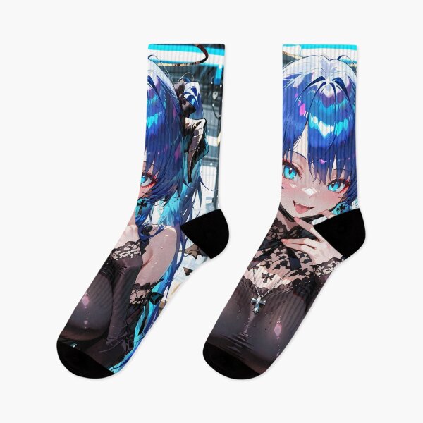 Item preview, Prelude Mostima Arknights Black Lace Dress Blue Hair Angelic Girl designed and sold by thedarvills.