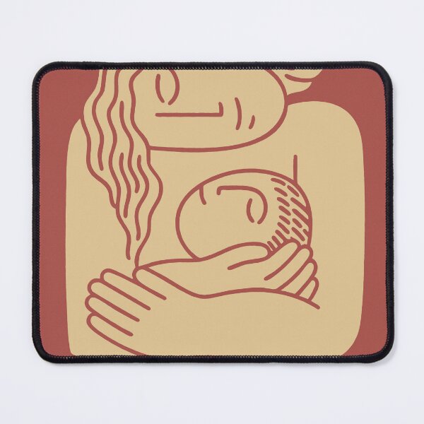 Item preview, Mother and Child Minimalist  Red Line Art designed and sold by ArtelPrintsUA.