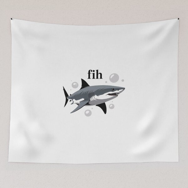 Item preview, Fih Unisex, Fih Shark, Fih Memes tee, Shark Lovers Gift, Funny Shark  designed and sold by VasilisLamArt.