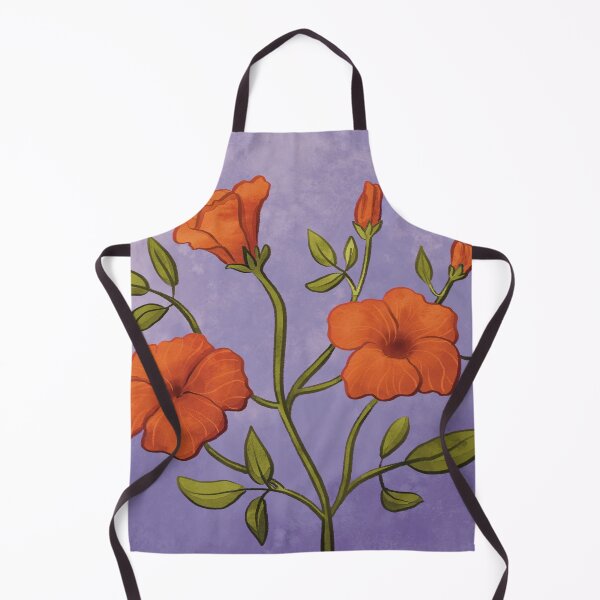 Aperçu de l'œuvre Illustration Florale Pétunias Oranges créée et vendue par Mel-Mas-Stoband.