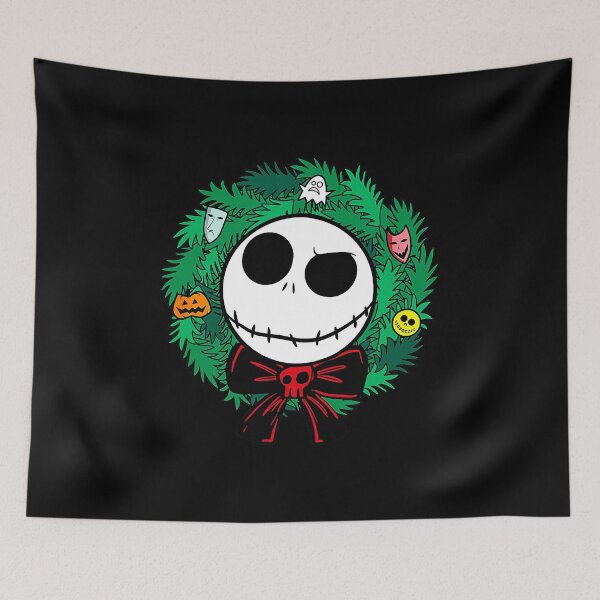 Item preview,  Nightmare Before Christmas Jack Festive Holiday Wreath Blue Small designed and sold by jeffgonzales.
