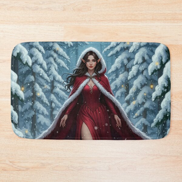 Item preview, Christmas Elf in Snowy Winter Forest designed and sold by FairyJournal.
