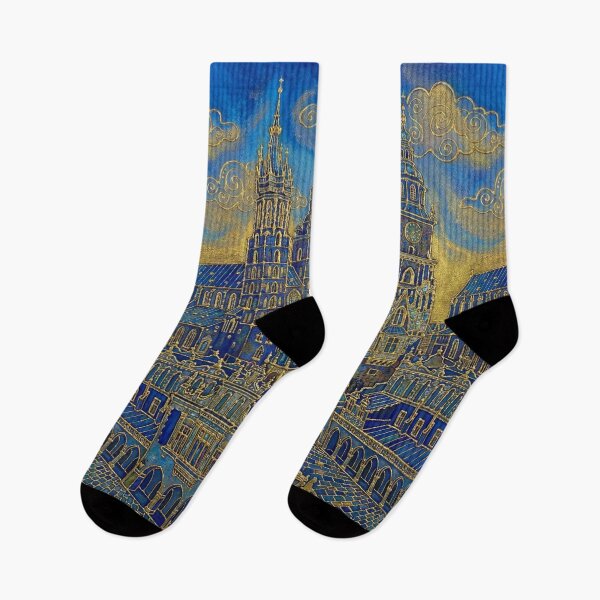 Item preview, Sapphire Dreams: Golden Cityscapes designed and sold by Ewa Miller.