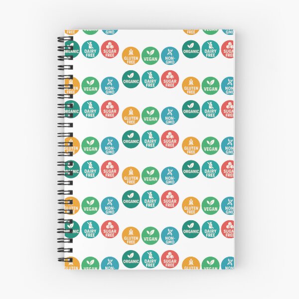 Item preview, Isolated food label stickers include gluten free, vegan, non-GMO, organic, dairy, sugar free, AI Generated designed and sold by dvoevnore.