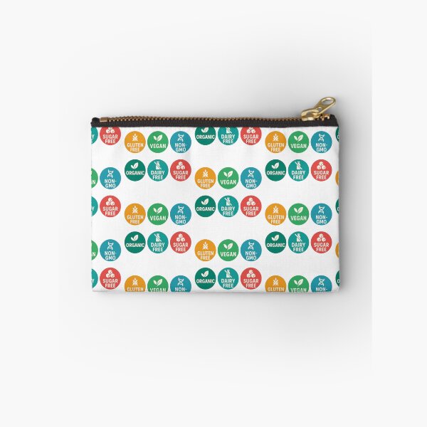 Item preview, Isolated food label stickers include gluten free, vegan, non-GMO, organic, dairy, sugar free, AI Generated designed and sold by dvoevnore.