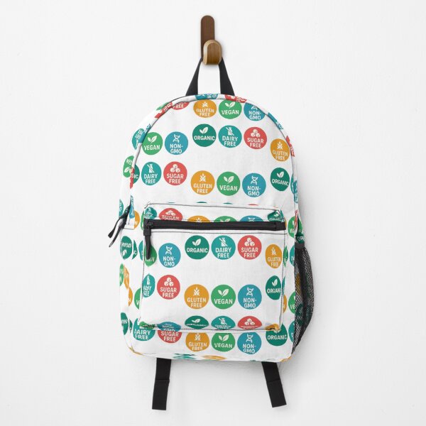 Item preview, Isolated food label stickers include gluten free, vegan, non-GMO, organic, dairy, sugar free, AI Generated designed and sold by dvoevnore.