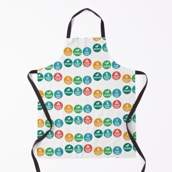 Item preview, Isolated food label stickers include gluten free, vegan, non-GMO, organic, dairy, sugar free, AI Generated designed and sold by dvoevnore.