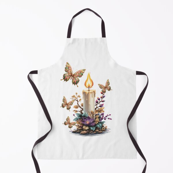 Item preview, Beautiful candle with flowers and butterflies, fantasy design designed and sold by LoneAngel.