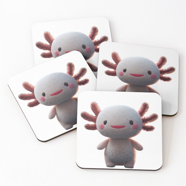 Item preview, Charming Plush Axolotl – Cute Chibi Amphibian Artwork designed and sold by MadeByACJ.