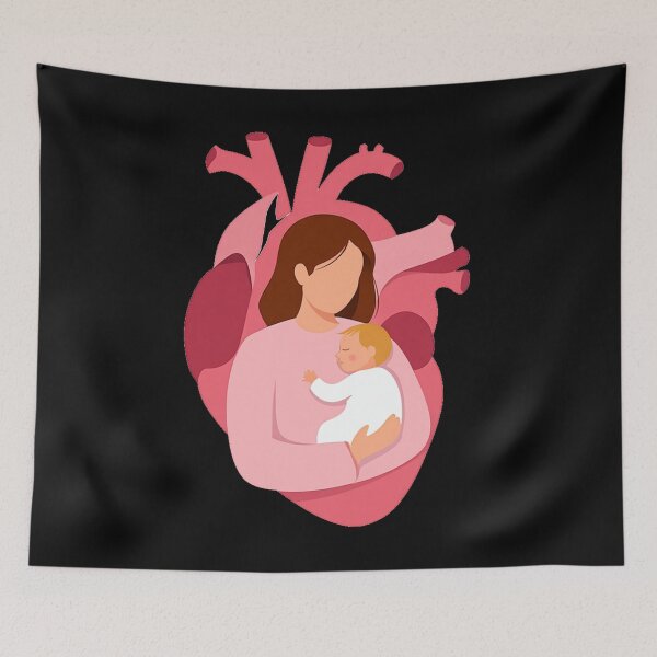 Item preview, Un cœur orné d'un motif mère-enfant, un cadeau romantique pour la fête des mères designed and sold by thechoice1.
