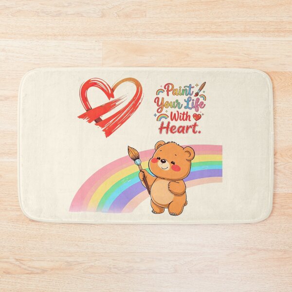 Item preview, Paint Your Life With Heart - Cute Inspirational Artist Bear designed and sold by MCT-GALLERY.