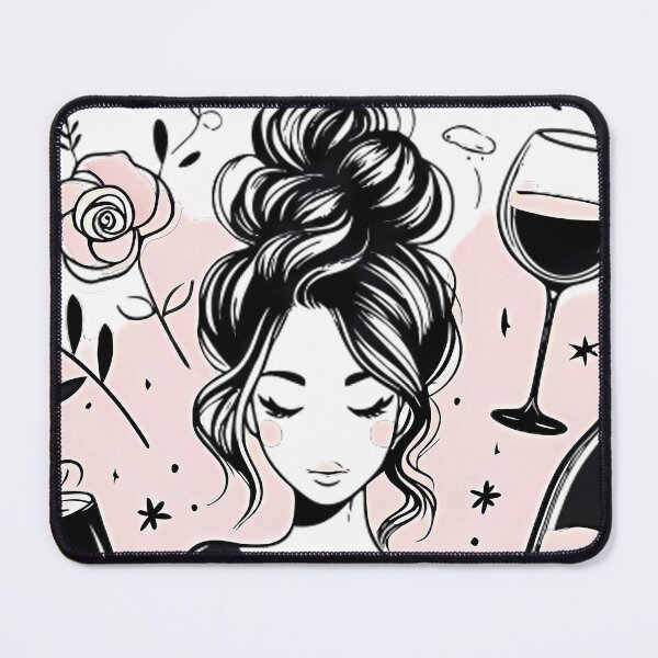 Item preview, Running On Coffee And Dry Shampoo Wine Design designed and sold by DrawDrip.