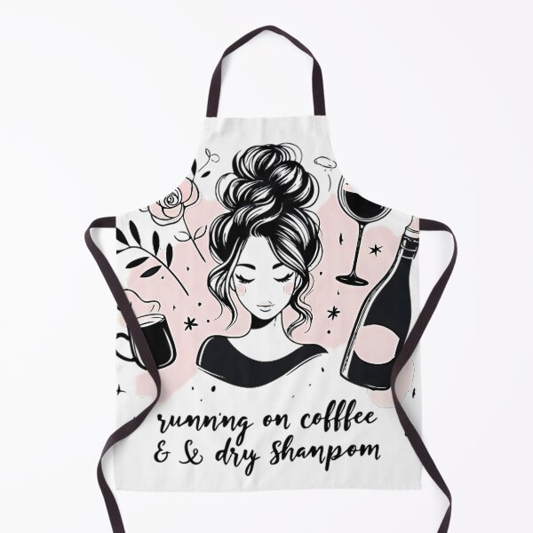 Item preview, Running On Coffee And Dry Shampoo Wine Design designed and sold by DrawDrip.