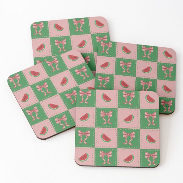 Item preview, Watermelon Bow Checkerboard Pattern	 designed and sold by rainyhst.