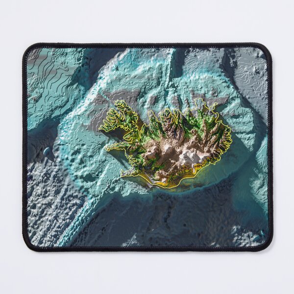 Item preview, Iceland - Topographic and Bathymetric 3D Render Island of Ice and Fire designed and sold by Keltoi-art.