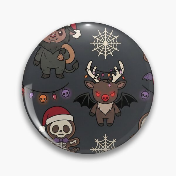 Item preview, Cute Creepmas Characters Seamless Pattern | Merry Gothmas Spooky Holiday designed and sold by StickyGuys.