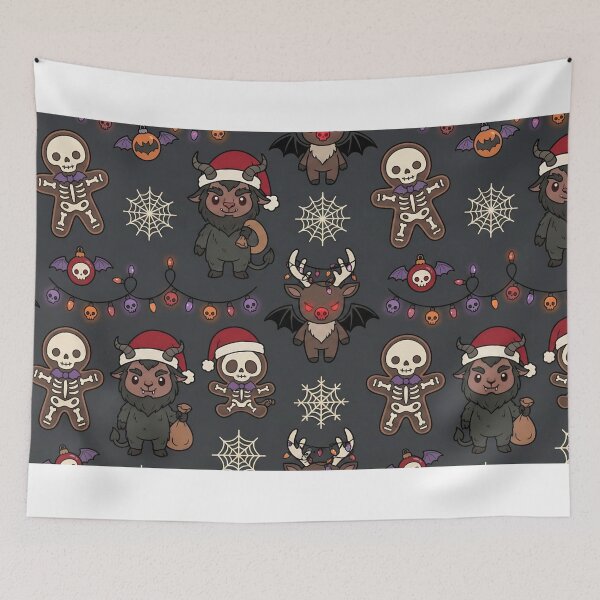 Item preview, Cute Creepmas Characters Seamless Pattern | Merry Gothmas Spooky Holiday designed and sold by StickyGuys.