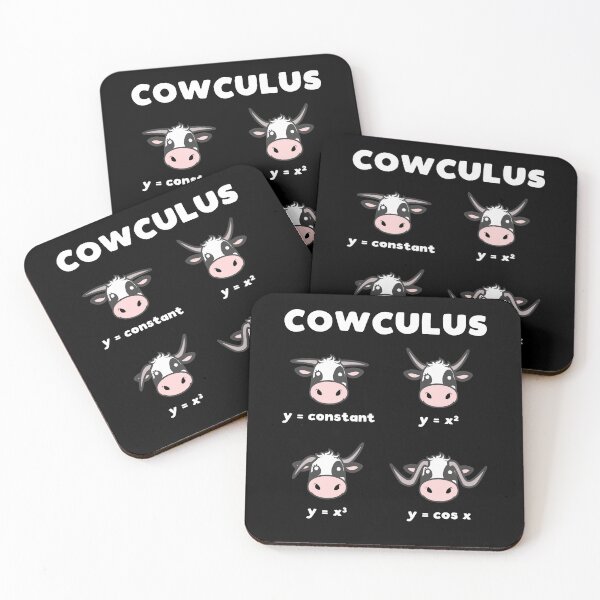 Item preview, Funny Nerdy Cowculus Constant Quadratic Cubic Cosine Cows Calculus Teacher White Text designed and sold by MathWare MathClips.