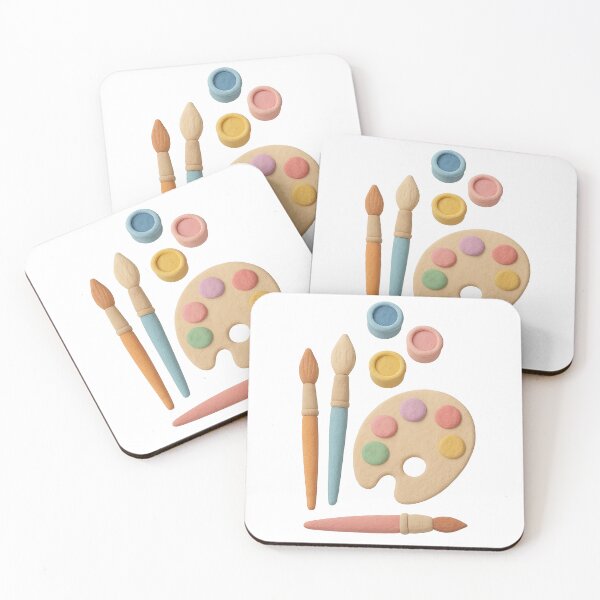 Item preview, Art supplies featuring painting tools and color palette on isolated transparent background, AI generated designed and sold by dvoevnore.