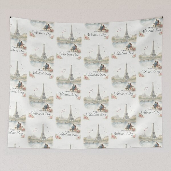 Item preview, Romantic Paris Valentine’s Day Watercolor – Eiffel Tower Love Illustration designed and sold by elgreko.