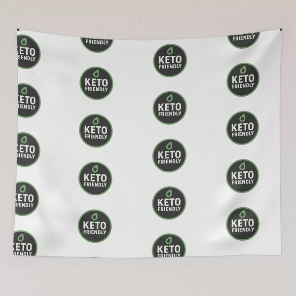 Item preview, Keto-friendly label with isolated design on transparent background, AI generated designed and sold by dvoevnore.