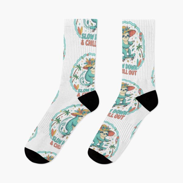 Item preview, Slow Down & Chill Out Sloth Skateboarding designed and sold by Erbearen.