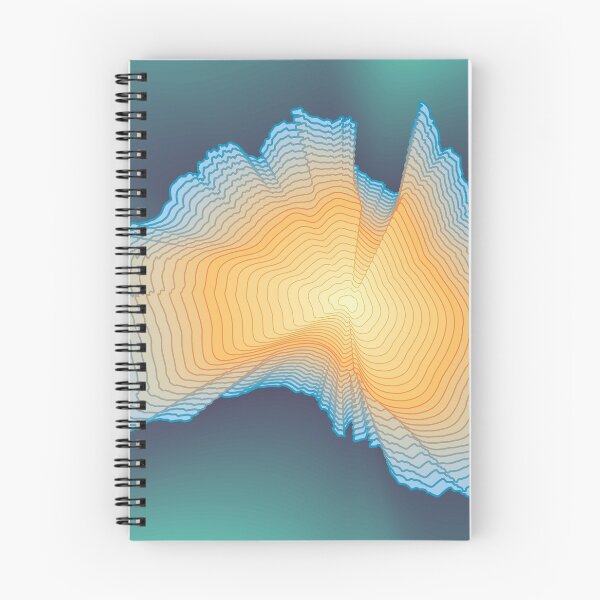 Item preview, Australia - Vector Map Concentric Contours Abstract Energy and Design designed and sold by Keltoi-art.