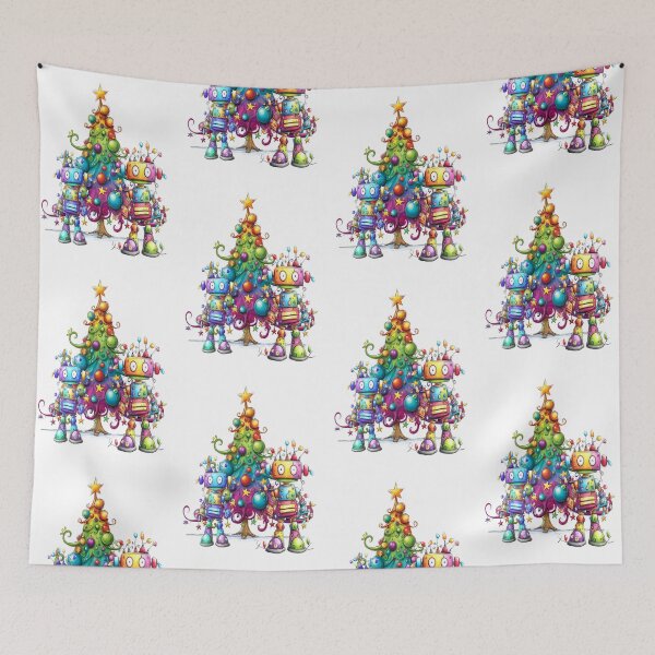 Item preview, Christmas robots with a christmas tree, fantasy fun designed and sold by LoneAngel.
