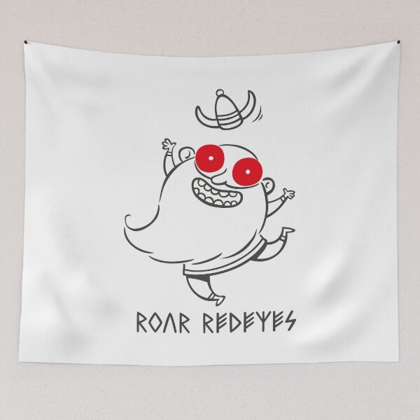 Item preview, Energetic Roar Redeyes Viking Cartoon Character designed and sold by monikko.