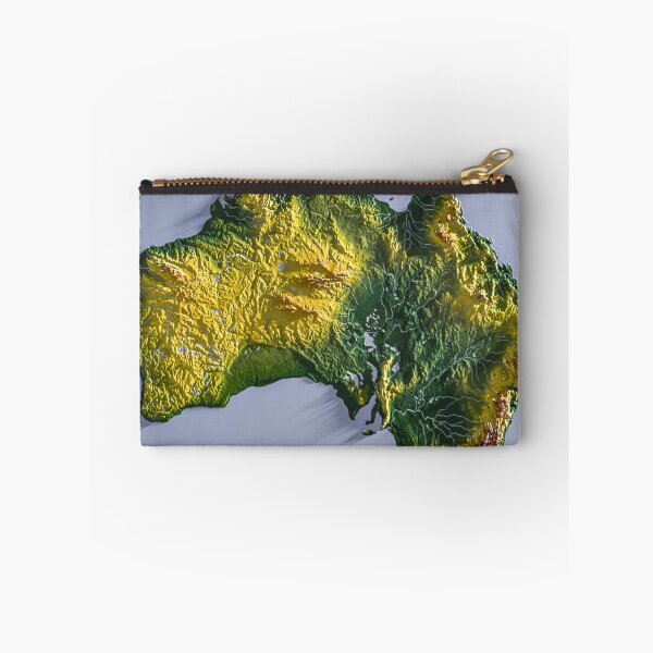 Item preview, Australia - Realistic Topographic 3D Render Outback/Coastal Contrasts designed and sold by Keltoi-art.
