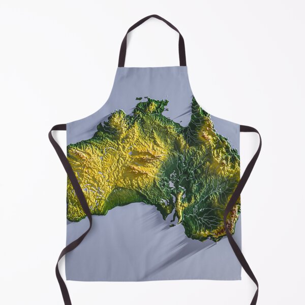 Item preview, Australia - Realistic Topographic 3D Render Outback/Coastal Contrasts designed and sold by Keltoi-art.