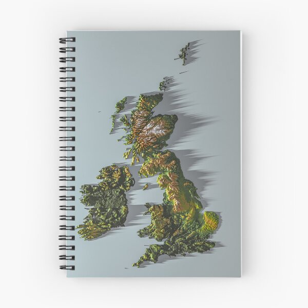 Item preview, United Kingdom and Ireland - Striking Topographic 3D Render of the British Isles designed and sold by Keltoi-art.