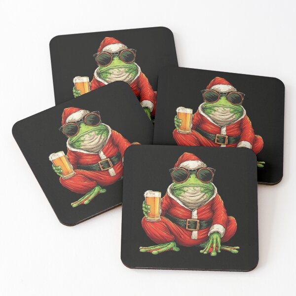 Item preview, Funny Christmas Frog Santa Beer Sunglasses Holiday designed and sold by k3rstman1.