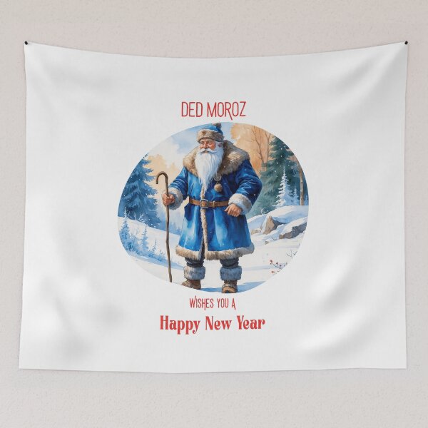 Item preview, Ded Moroz Happy New Year Vintage Winter Illustration designed and sold by PAPIRO SIGLO XXI.