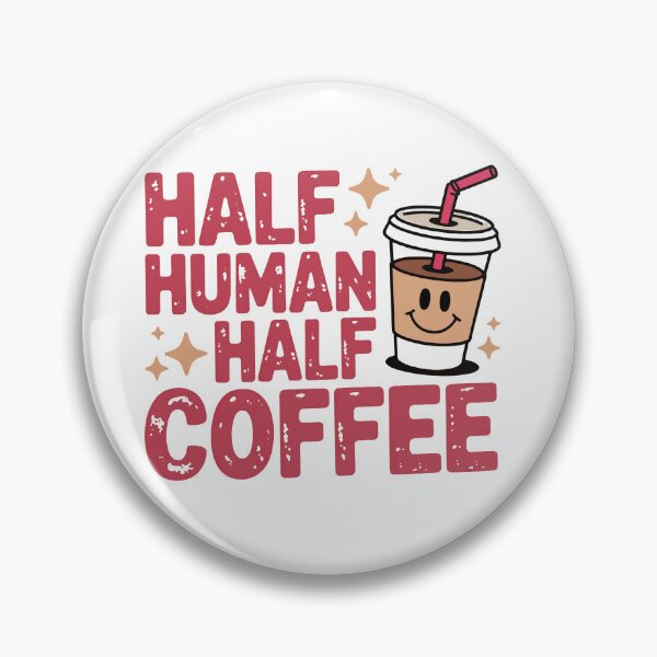 Item preview, Half Human Half Coffee – Funny Iced Coffee Lover Design designed and sold by Lulunza.