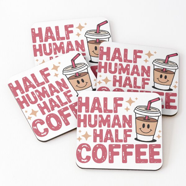 Item preview, Half Human Half Coffee – Funny Iced Coffee Lover Design designed and sold by Lulunza.