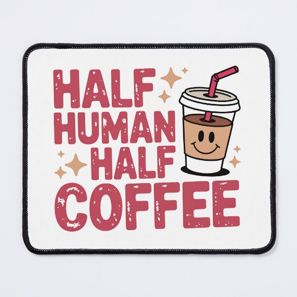 Item preview, Half Human Half Coffee – Funny Iced Coffee Lover Design designed and sold by Lulunza.