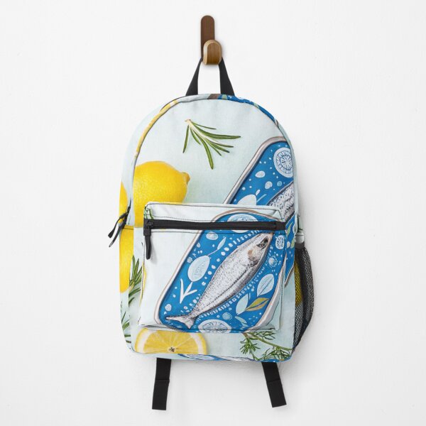 Item preview, Sardines And Lemons Mediterranean Summer Pattern designed and sold by DreamLeafCo.