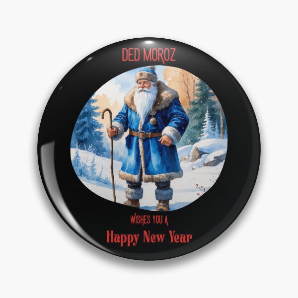 Item preview, Ded Moroz Happy New Year Vintage Winter Illustration - BLACK designed and sold by PAPIRO SIGLO XXI.
