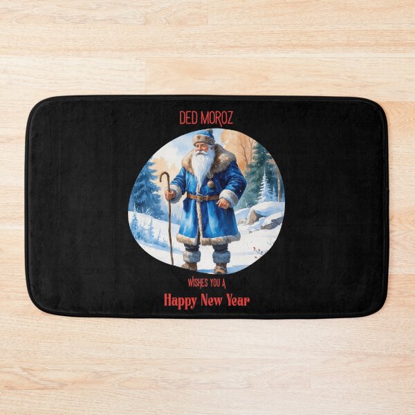 Item preview, Ded Moroz Happy New Year Vintage Winter Illustration - BLACK designed and sold by PAPIRO SIGLO XXI.