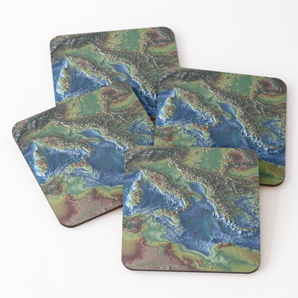 Item preview, Mediterranean Sea - Topographic 3D View and Bathymetry Geological Render designed and sold by Keltoi-art.