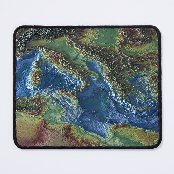 Item preview, Mediterranean Sea - Topographic 3D View and Bathymetry Geological Render designed and sold by Keltoi-art.