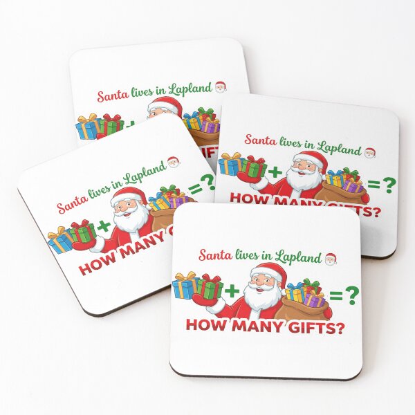 Item preview, Santa Lives in Lapland – How Many Gifts Math Christmas Sticker for Kids 4-8 designed and sold by MiracleDroplet.