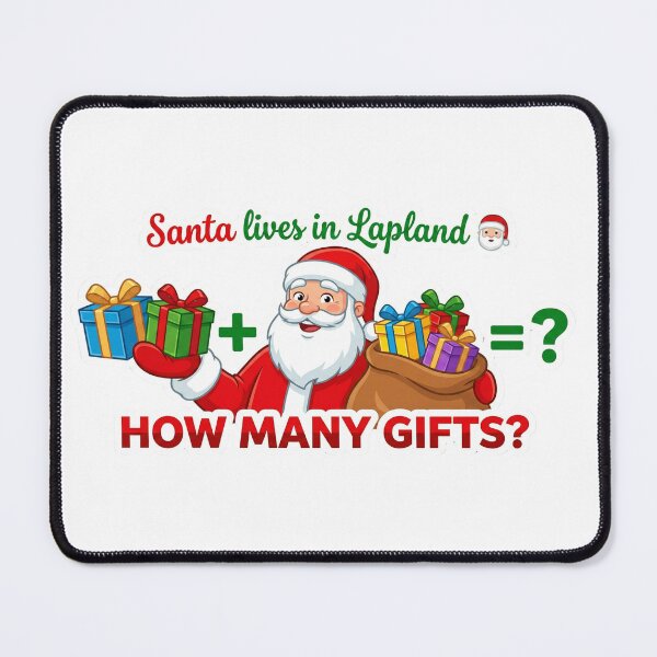 Item preview, Santa Lives in Lapland – How Many Gifts Math Christmas Sticker for Kids 4-8 designed and sold by MiracleDroplet.