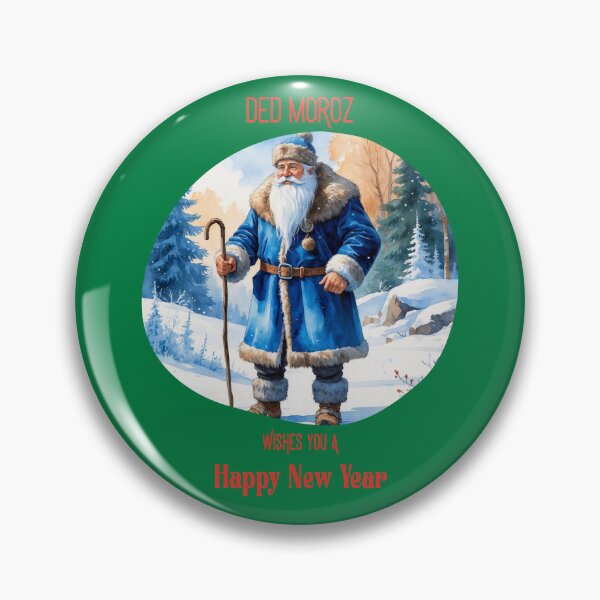Item preview, Ded Moroz Happy New Year Vintage Winter Illustration - GREEN designed and sold by PAPIRO SIGLO XXI.