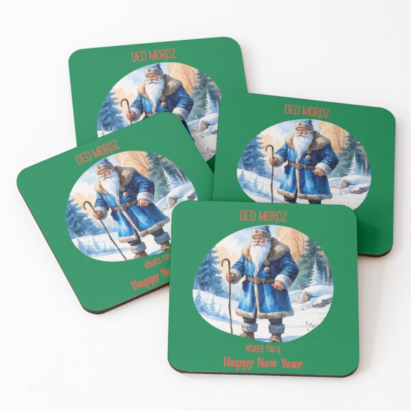 Item preview, Ded Moroz Happy New Year Vintage Winter Illustration - GREEN designed and sold by PAPIRO SIGLO XXI.