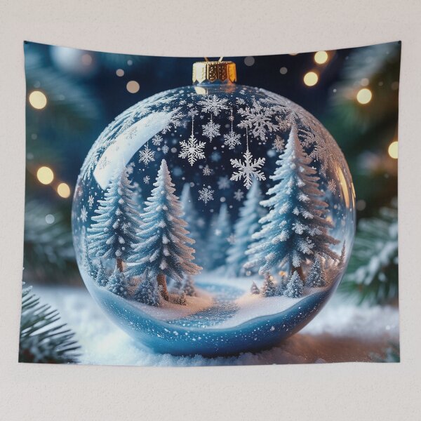 Item preview, Winter Wonderland Glass Ornament designed and sold by AmetistLight.