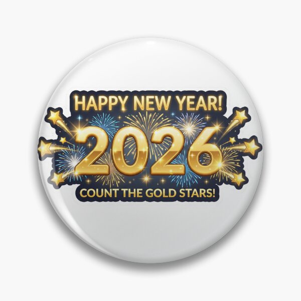 Item preview, Happy New Year 2026 – Count the Gold Stars Celebration Sticker for Kids 4-8 designed and sold by MiracleDroplet.
